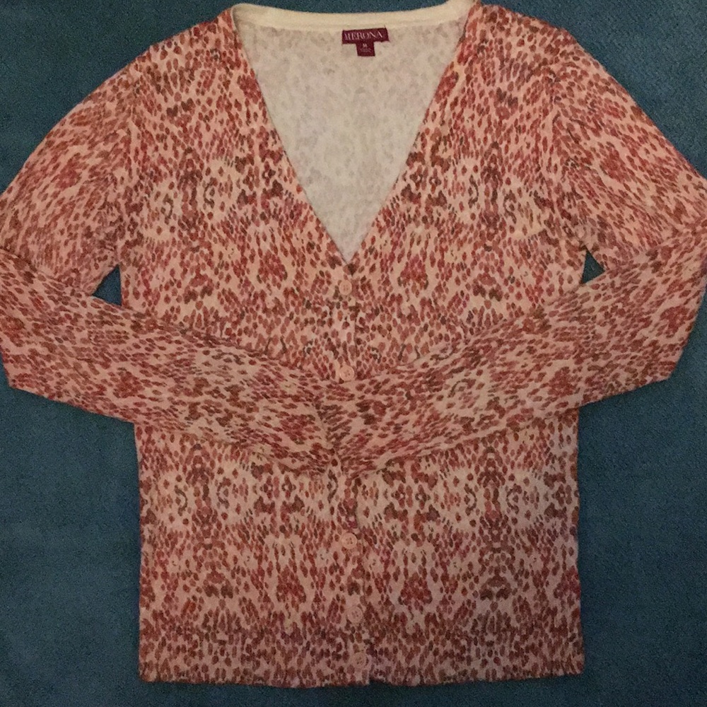 FINAL PRICE $10 CASUAL SWEATER-SZ-M,PEACH,BROWN,